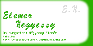 elemer negyessy business card